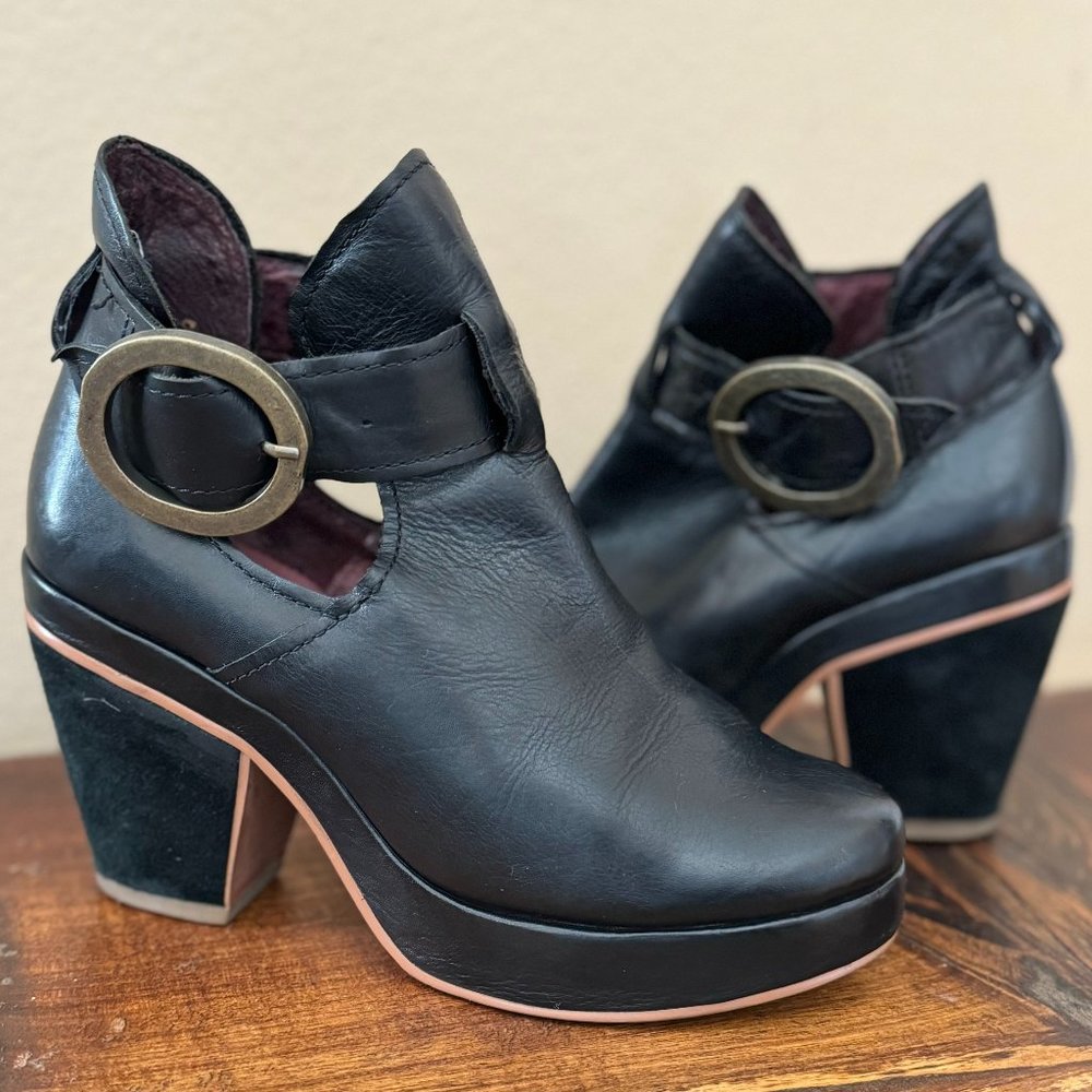 FarylRobin leather buckle bootie Sz 7